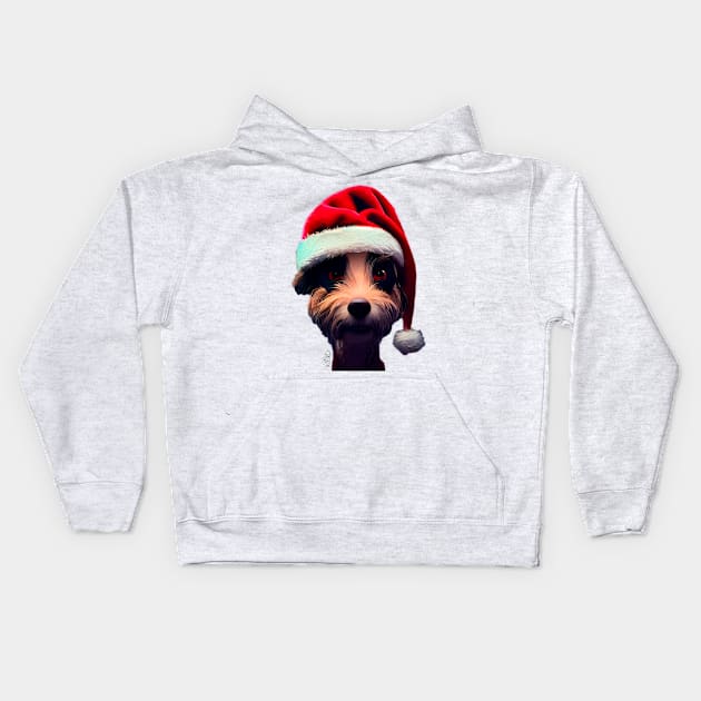 Christmas Funny dog Kids Hoodie by extraordinar-ia